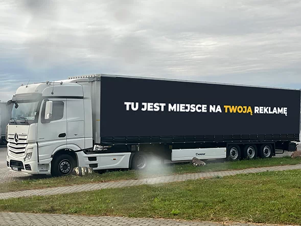 ciężarówka z miejscem na reklamę